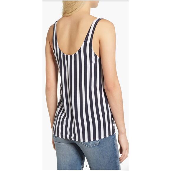 AG Adriano goldschmied The Breeze Stripe Tank Size S 100% Silk - Picture 2 of 8